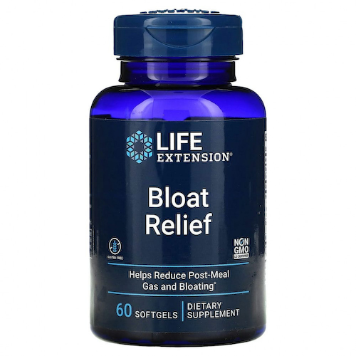 Life Extension, Средство от вздутия живота, 60 мягких таблеток #1