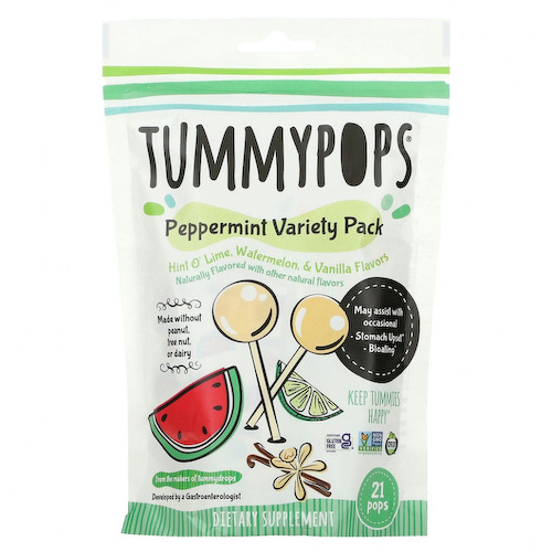 Tummydrops, Набор с перечной мятой, лайм, арбуз и ваниль, 21 шт. #1