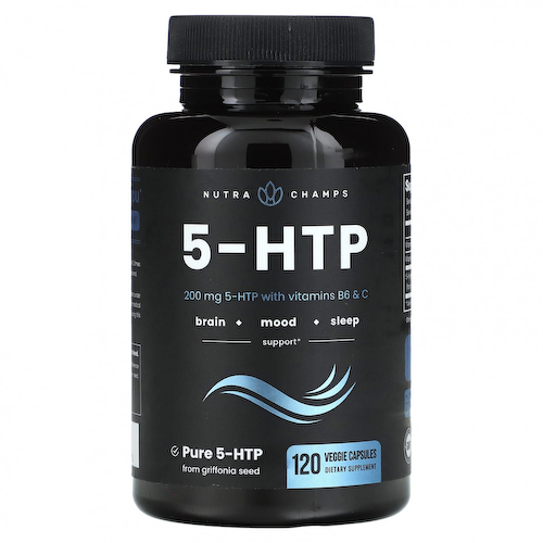 NutraChamps, 5-HTP, 200 мг, 120 растительных капсул #1