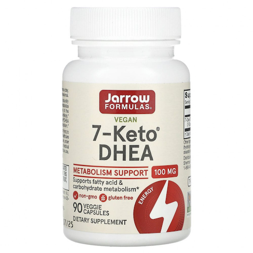 Jarrow Formulas, 7-Keto, ДГЭА, 100 мг, 90 вегетарианских капсул #1