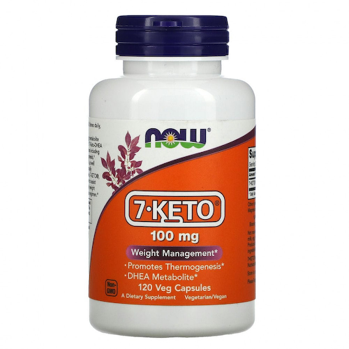 NOW Foods, 7-KETO, 100 мг, 120 растительных капсул #1