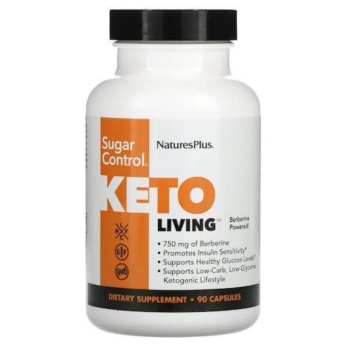 NaturesPlus, KetoLiving, контроль над уровнем сахара, 90 капсул #1
