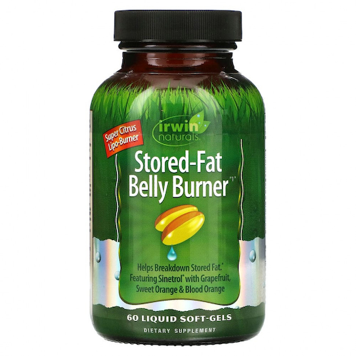 Irwin Naturals, Stored-Fat Belly Burner, жиросжигающее средство, 60 капсул с жидкостью #1