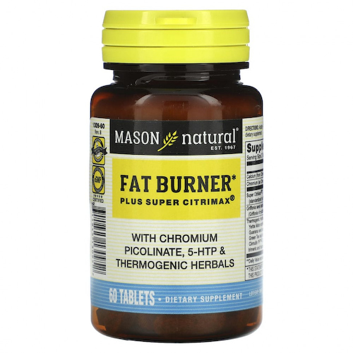 Mason Natural, Fat Burner Plus Super Citrimax, 60 таблеток #1