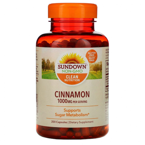 Sundown Naturals, Корица, 500 мг, 200 капсул #1