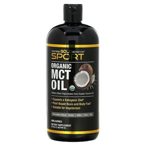 California Gold Nutrition, SPORTS, органическое масло MCT, неароматизированное, 946 мл (32 жидк. унции) #1
