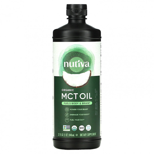 Nutiva, 100% органическое кокосовое масло со среднецепочечными триглицеридами, без ароматизаторов, 946 мл (32 жидк. Унции) #1