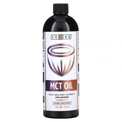 Zhou Nutrition, Масло MCT, без добавок, 473 мл (16 жидк. Унций) #1