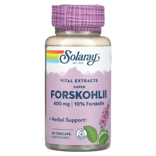Solaray, Ayurvedic Herbs, Super Forskohlii, 400 мг, 60 вегетарианских капсул #1