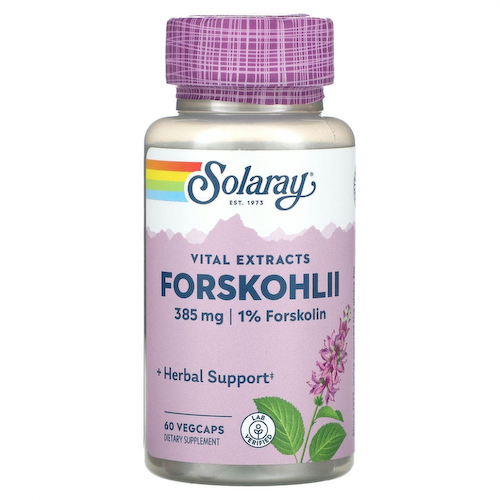 Solaray, Vital Extracts, Forskohlii, 385 мг, 60 растительных капсул #1