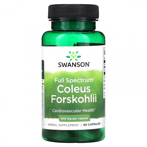 Swanson, Coleus Forskohlii полного спектра, 400 мг, 60 капсул #1