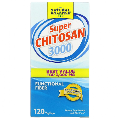 Natural Balance, суперхитозан 3000, 3000 мг, 120 растительных капсул #1