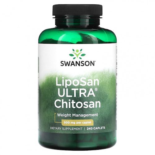 Swanson, LipoSan Ultra, хитозан, 500 мг, 240 капсул #1