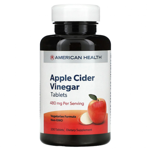 American Health, яблочный уксус в таблетках, 200 таблеток #1