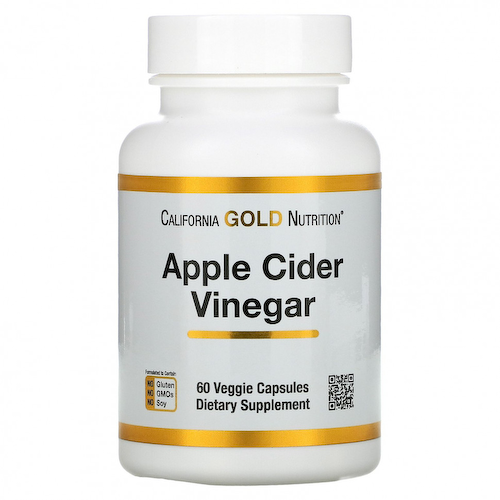 California Gold Nutrition, яблочный уксус, 60 растительных капсул #1