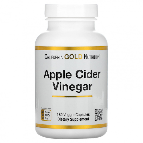 California Gold Nutrition, яблочный уксус, 180 растительных капсул #1