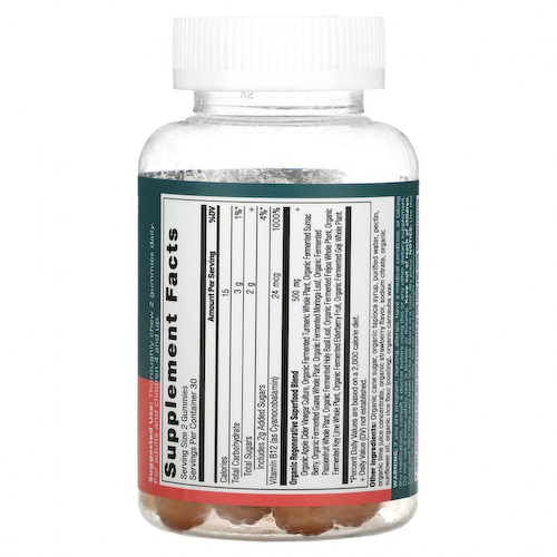 Dr. Axe / Ancient Nutrition, Травяной уксус, клубничное яблоко, 60 жевательных таблеток #1