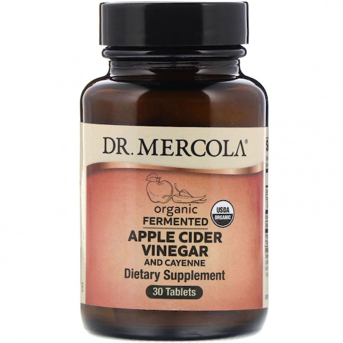 Dr. Mercola, Органические ферментированные яблочный уксус и кайенский перец, 30 таблеток #1