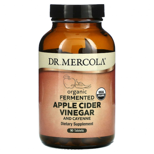 Dr. Mercola, Органические ферментированные яблочный уксус и кайенский перец, 90 таблеток #1
