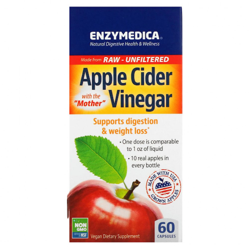 Enzymedica, яблочный уксус, 60 капсул #1