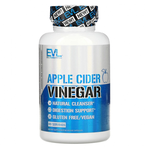 EVLution Nutrition, яблочный уксус, 60 вегетарианских капсул #1