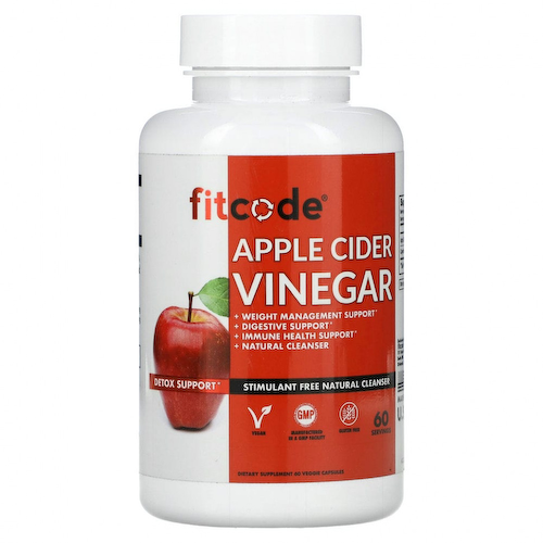 FITCODE, яблочный уксус, 60 растительных капсул #1