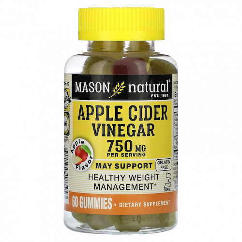 Mason Natural, Яблочный уксус, яблоко, 250 мг, 60 жевательных таблеток #1