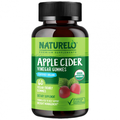 NATURELO, Жевательные мармеладки с яблочным уксусом, 60 веганских жевательных таблеток #1
