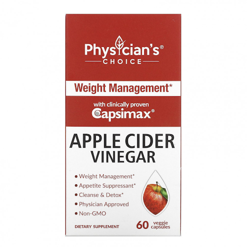 Physician's Choice, яблочный уксус, 60 вегетарианских капсул #1