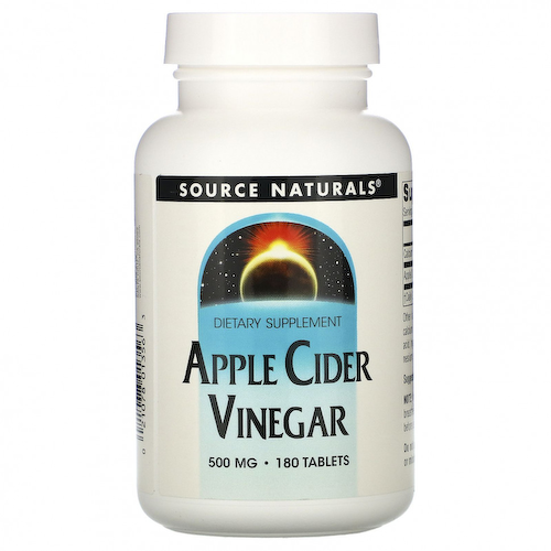 Source Naturals, яблочный уксус, 500 мг, 180 таблеток #1