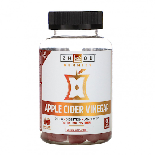 Zhou Nutrition, Яблочный уксус, урожай яблока, 60 веганских жевательных мармеладок #1