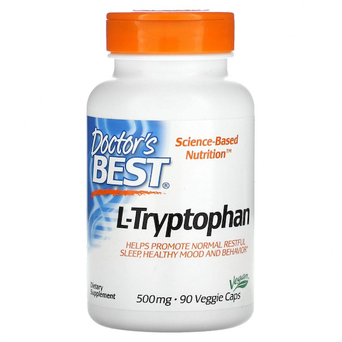 Doctor's Best, L-триптофан с TryptoPure, 500 мг, 90 растительных капсул #1