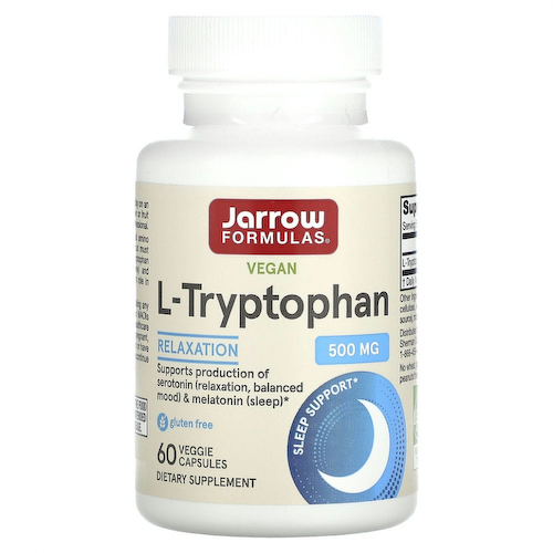 Jarrow Formulas, L-триптофан, 500 мг, 60 растительных капсул #1