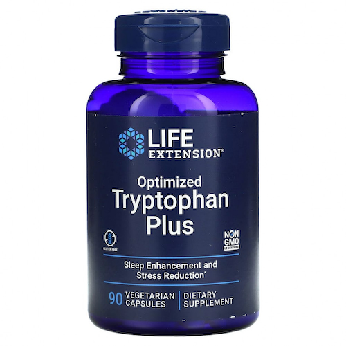 Life Extension, оптимизированный триптофан плюс, 90 вегетарианских капсул #1