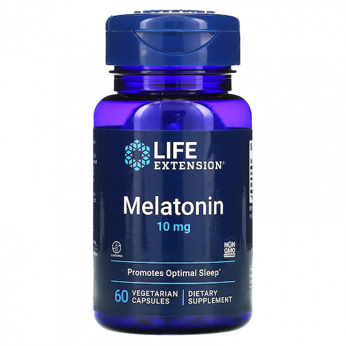 Life Extension, Мелатонин, 10 мг, 60 вегетарианских капсул #1