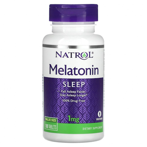 Natrol, Мелатонин, 1 мг, 180 таблеток #1