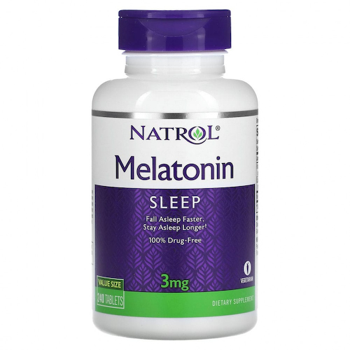 Natrol, Мелатонин, 3 мг, 240 таблеток #1