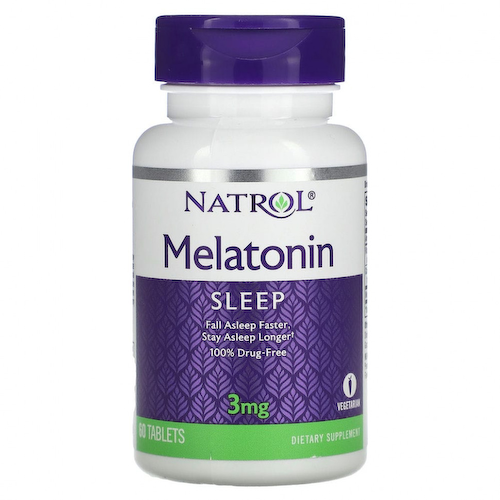 Natrol, Melatonin (Мелатонин), 3 мг, 60 таблеток #1