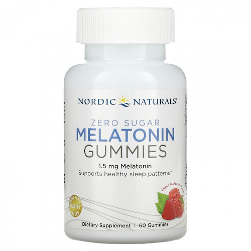 Nordic Naturals, жевательные таблетки с мелатонином, без сахара, со вкусом малины, 1,5 мг, 60 жевательных таблеток #1