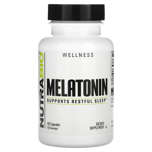 Nutrabio Labs, Мелатонин, 3 мг, 120 капсул #1