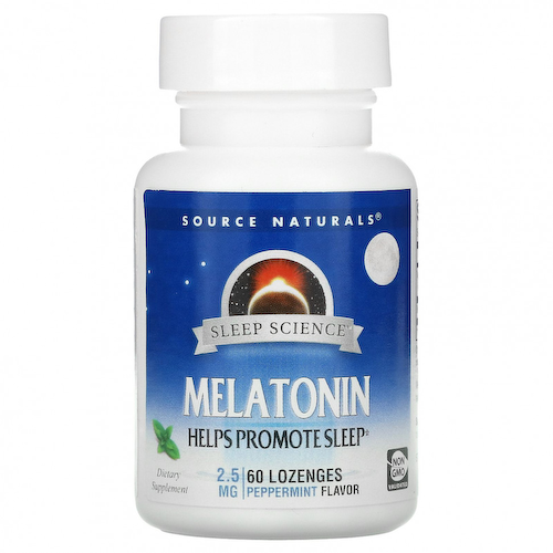 Source Naturals, Sleep Science, мелатонин, 2,5 мг, 60 леденцов #1