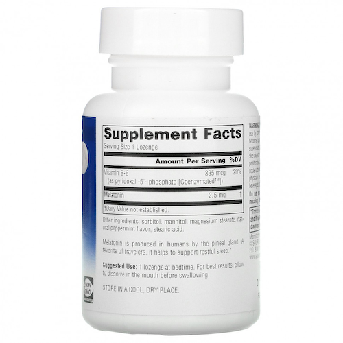 Source Naturals, Sleep Science, мелатонин, 2,5 мг, 60 леденцов #1