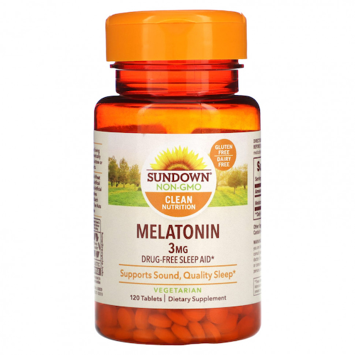 Sundown Naturals, Мелатонин, 3 мг, 120 таблеток #1