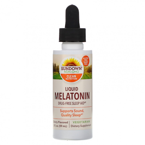 Sundown Naturals, Жидкий мелатонин, Со вкусом вишни, 2 ж. унц.(59 мл) #1