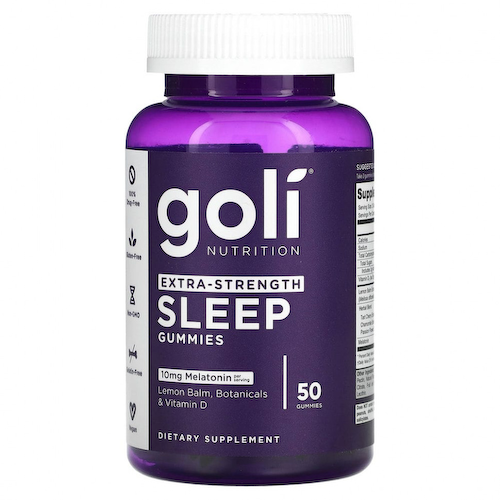 Goli Nutrition, Sleep, повышенная сила действия, 10 мг, 50 жевательных таблеток #1