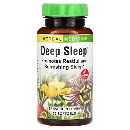 Herbs Etc., Снотворное Deep Sleep, 60 быстродействующих мягких таблеток #1