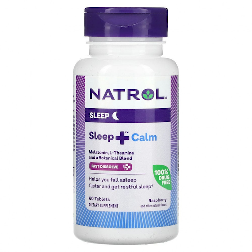Natrol, Sleep + Calm, малина`` 60 таблеток #1