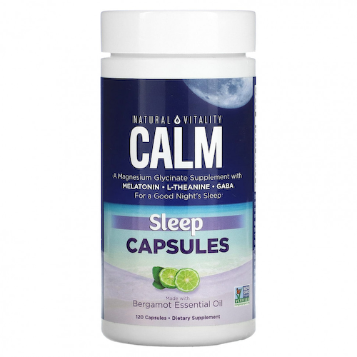 Natural Vitality, Calm, капсулы для сна с эфирным маслом бергамота, 120 капсул #1