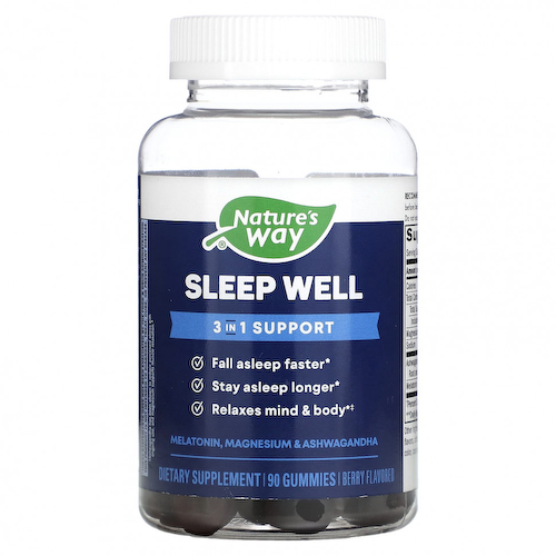 Nature's Way, Sleep Well, ягодный, 90 жевательных таблеток #1