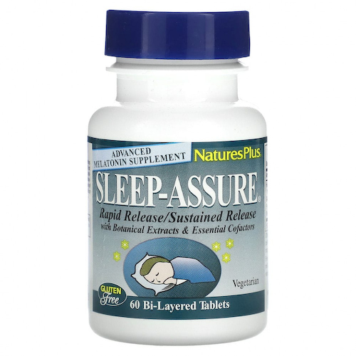 NaturesPlus, Sleep Assure, 60 двухслойных таблеток #1